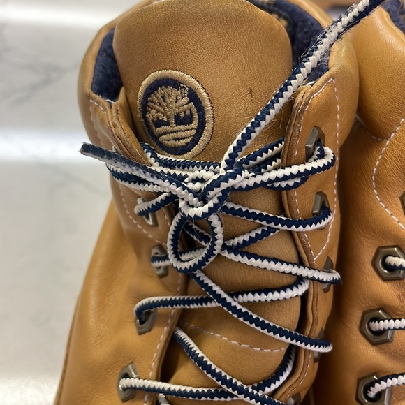 Timberland Premium Nubuck & Blue Folddown Boots Size 8.5